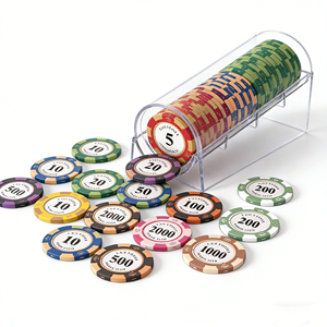 Jetons de <span class=keywords><strong>poker</strong></span> ronds en gros pour le Texas Hold'em, le Mahjong, les jeux de cartes en salle, la réduction de points et les jetons de récompense - Product Image 2