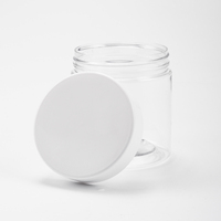 Bocaux en plastique avec couvercle 200ml 250ml 300ml 500ml PET transparent pour l'emballage alimentaire Conserves Gâteau Bonbons Sucre Biscuits