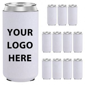 Factory Price Custom Logo Printing Blank Neoprene <b>Slim</b> Beer Can Cooler Holder Sublimation Can Cooler with Logo - Product Image 1