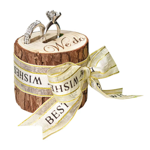 New Listing Wedding Decoration Engraved Logo Wooden Wedding Ring Jewellery Box - Product Image 1