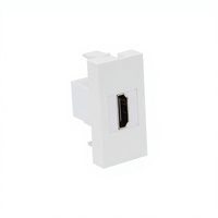 Module de prise multimédia haute définition (HDMI) 3 broches de type PDU à installation facile et à encastrer pour boîtier de prise murale, de sol et de table
