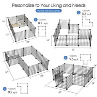 Cage pour animaux de compagnie multi-niveaux de luxe en gros de l'usine chinoise, assemblage simple DIY, clôture en fil métallique, grillage en fer, simple et élégant