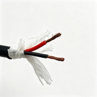 Cable Eléctrico Impermeable Paide PDK81301 de 2 Núcleos, 18AWG, Cobre Desnudo, Aislamiento de PVC, Cubierta de TPU, Negro, para Equipos Subacuáticos