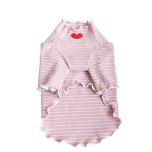 Ropa para Mascotas, Perros y Gatos, para Todas las Estaciones, Linda Camiseta sin Mangas con Estampado Casero y Borde Ondulado Bordado con Amor, Hecha de Algodón - Product Image 5