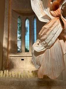 Sculpture d'art en <span class=keywords><strong>papier</strong></span> géante personnalisée, installation suspendue, décoration de plafond de luxe pour mariage, événement, hôtel, centre commercial - Product Image 2