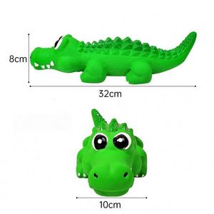 Jouet pour chien en latex naturel, crocodile couineur, grand jouet à mâcher amusant anti-stress pour chiens, fournitures promotionnelles durables pour animaux de compagnie - Product Image 3