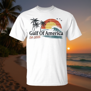 T-shirt da spiaggia vintage retrò Gulf Of America Est 2025 - Product Image 3