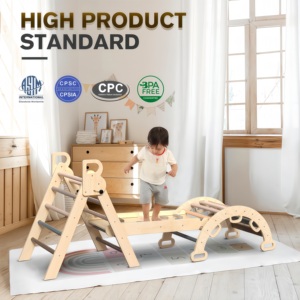 2026 8-in-1 Wooden Pikler Triangle Climbing Set Toddler Toys Indoor Baby Jungle Gym Montessori Climber Playground for Kids - Product Image 4