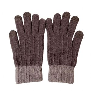 ถุงมือถักกันหนาวสำหรับผู้หญิง, ถุงมือกันหนาวหนาสำหรับขี่กลางแจ้งหน้าจอสัมผัส5นิ้วสำหรับผู้ชาย - Product Image 5