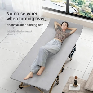 Thiết kế hiện đại Giường ngủ văn phòng đơn với khung kim loại gấp đơn giản cho phòng khách hoặc cắm trại ngoài trời - Product Image 3