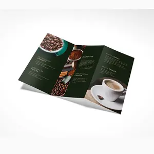 Amostra de brochuras escolares para impressão quadrada, modelo de brochura digital preto e branco com três dobras, papel A4