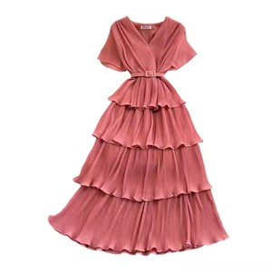 flared peplum dress Asymmetric Peplum Detail Floral Embroidery Long Gown – John Paul Ataker main image 1