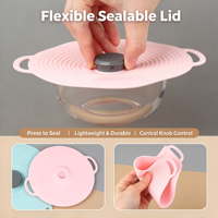 Ensemble de couvercles de casserole en silicone de qualité alimentaire, résistants à la chaleur, flexibles, ajustement universel, plusieurs tailles pour soupes et ragoûts