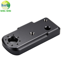 Plaque adaptatrice allongée en aluminium pour moteur CNC 5 axes, composant de transition pour bras robotique, usinage CNC personnalisé