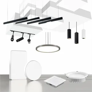 Zhongshan Lighting Fabricante Embedded Downlight <span class=keywords><strong>LED</strong></span> Lampara <span class=keywords><strong>De</strong></span> <span class=keywords><strong>Pared</strong></span> Pendant Luz Lineal <span class=keywords><strong>De</strong></span> Techo Luz Magnetic Track Light - Product Image 1