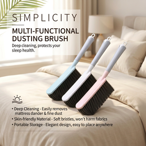 Soft Bristles <b>Bed</b> Brush Dense Nylon Household Cleaning <b>Sofa</b> Carpet Brush Long Handle Gentle Cleaning - Product Image 3