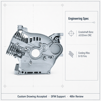 Boîtier de moteur marin en aluminium ADC12 moulé sous pression de précision LC170F, usiné CNC, fabricant OEM ODM en Chine