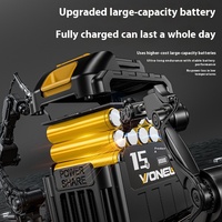 Souffleur à feuilles sans fil 3000 mAh, 2 batteries, 1 chargeur avec gants et lunettes de sécurité pour le nettoyage des jardins et des cours, vente en gros OEM