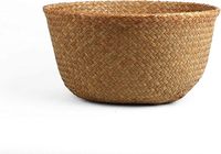Panier à provisions et à pique-nique en jonc de mer tressé avec poignée pour le rangement