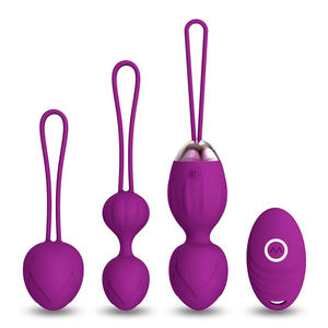 Jouets sexuels pour femmes, œufs vibrants à télécommande en <span class=keywords><strong>silicone</strong></span> 2 en 1, exercices vaginaux, boule de Kegel - Product Image 1
