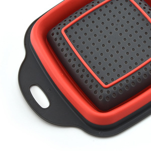 Colador Plegable de Alta Calidad, Herramienta de Almacenamiento, Coladores Cuadrados de Silicona, Filtro para Fregadero de Cocina - Product Image 4