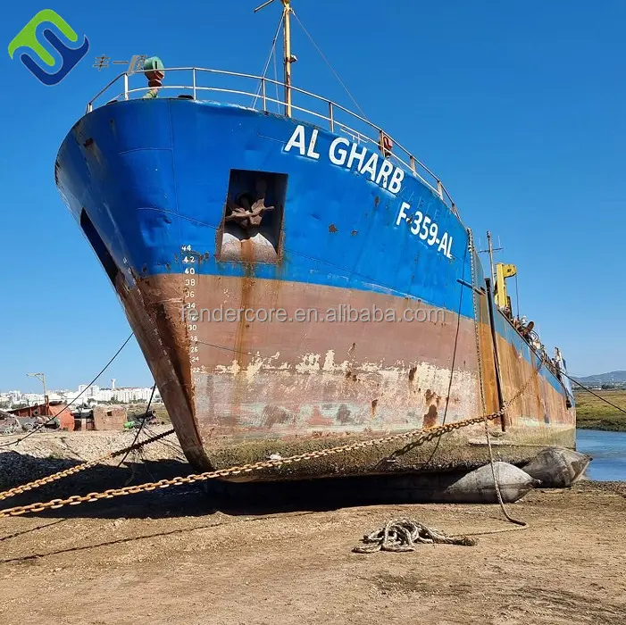 Airbag lançamento florescência navio e pouso