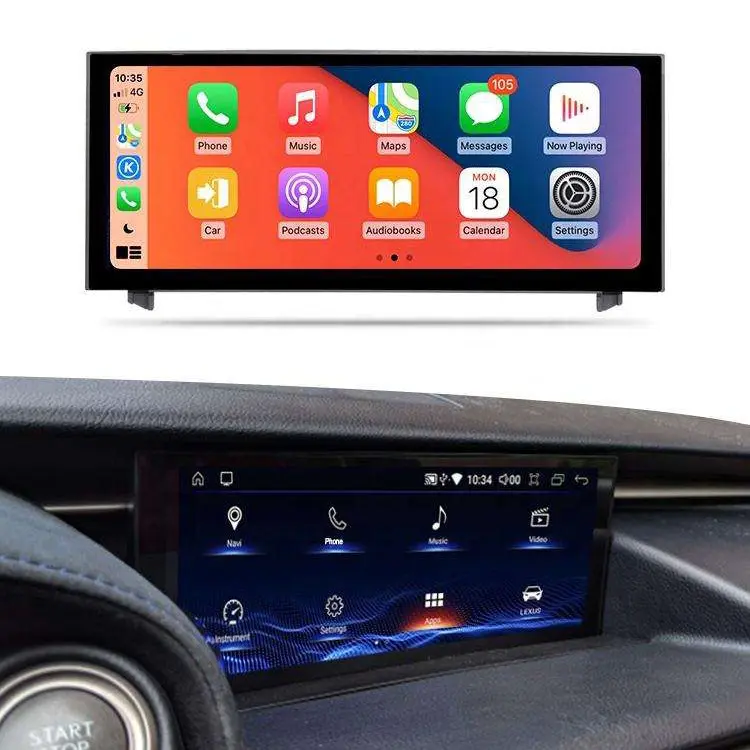 Yzg player multimídia automotivo, player de dvd, sem fio, tela de carplay, android, para lexus rc é 350 f 300h 200t 2013 - 2019