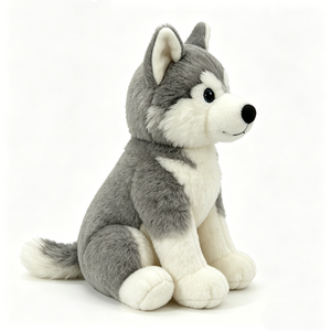 Peluche Husky mignonne 31cm-50cm, coussin en peluche doux unisexe pour enfants de 2 à 4 ans - Product Image 6