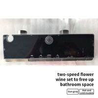 Conjunto de Ducha Digital de Pared con Pantalla Digital, Control de Teclas Tipo Piano, 4 Modos de Rociado y Luz Ambiental LED