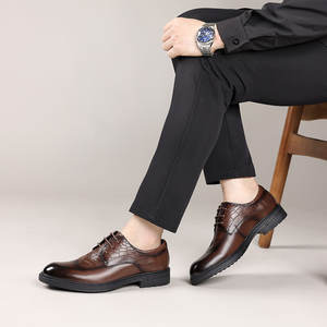Zapatos Formales de Malla Retro para Hombre de Alta Gama, Zapatos Oxford de Cuero Genuino, Diseño Ejecutivo de Lujo, Cómodos y Duraderos - Product Image 3