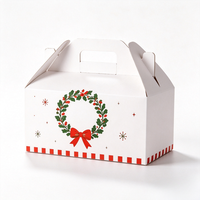 Boîte cadeau de Noël personnalisée en papier imprimé pour biscuits, bonbons, chocolats, pâtisseries, fournitures cadeaux de fêtes
