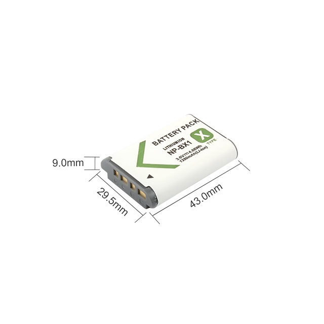 3.6V 1350mAh NP-BX1 Rechargeable Digital Battery NPBX1 Lithium-ion Batteries for Sony HDR-AS20 AS100V AS30V PJ410 CX405 Cameras