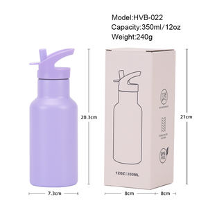 Bouteille d'eau de sport en acier inoxydable à double paroi isolée sous vide, étanche, 350 ml, avec paille pour <span class=keywords><strong>la</strong></span> salle de sport, le <span class=keywords><strong>camping</strong></span>, <span class=keywords><strong>la</strong></span> randonnée - Product Image 6