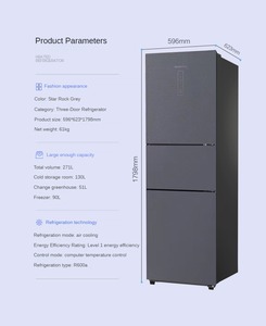 Best Quality Household Three-door <b>Refrigerator</b> Eco-friendly Air Cooling Intelligent Equipment - Product Image 6