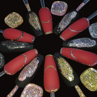 Vinimay Gel de Uñas de Alta Densidad Súper Brillante con Efecto Flash Reflectante, Pintura de Gel para Uñas con Estrellas Brillantes, Gel Holográfico con Purpurina Galáctica