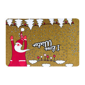 Alfombra moderna minimalista de fibra de coco, diseño novedoso de dibujos animados, 40x60 cm, antideslizante, para uso en la entrada del hogar - Product Image 3