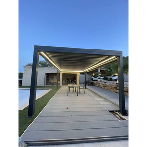 Pergola en aluminium sur mesure avec toit à lames orientables électriques, <span class=keywords><strong>abri</strong></span> <span class=keywords><strong>de</strong></span> <span class=keywords><strong>jardin</strong></span> étanche <span class=keywords><strong>pour</strong></span> patio, <span class=keywords><strong>jardin</strong></span> et projets commerciaux - Product Image 4