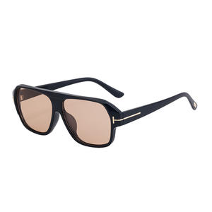 Gafas de sol con montura grande para hombre, montura negra de PC, protección UV400, estilo para exteriores, Zs 98218 - Product Image 1