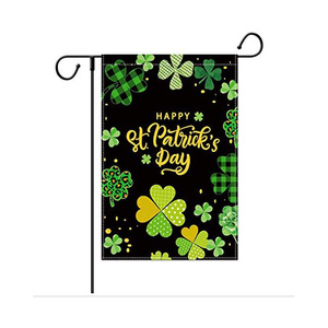 Großhandel <span class=keywords><strong>2026</strong></span> Neuer Stil 12x18 Zoll Lagerbestand 30x45cm Doppelseitige Sublimations-<span class=keywords><strong>St</strong></span>. Patrick's Day Gartenflagge - Product Image 3