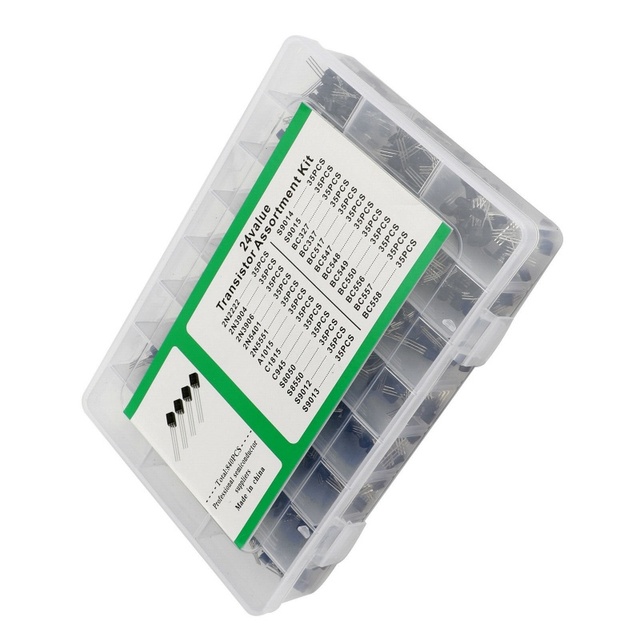 24 Values Transistor Kit for School Science Project Component Package Each BC327 BC337 BC517 BC547 BC548 BC549 2N2222