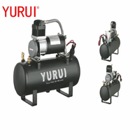 Compresseur d'air embarqué 150 PSI pour pneus de voiture 4x4 avec manomètre, kit source d'air tout-terrain pour klaxon pneumatique