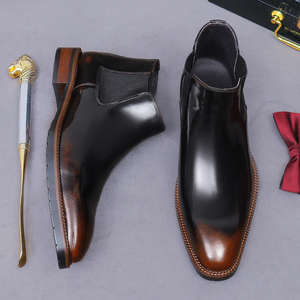 Bottes en cuir véritable les plus vendues, vente directe du fabricant. Bottines chukka pour homme en cuir véritable - Product Image 2