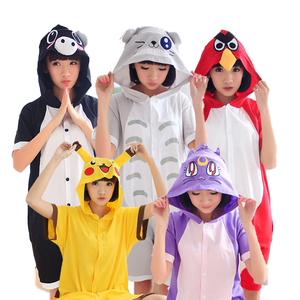 제조 성인 어린이 여름 의류 소년 소녀 아이 짧은 티셔츠 세트 만화 세트 잠옷 짧은 소매 만화 잠옷 - Product Image 1