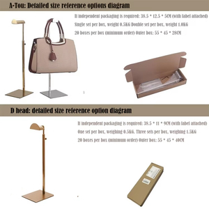 Support de présentation de sac à main pour femme réglable à un seul côté, en acier inoxydable <span class=keywords><strong>doré</strong></span>, support de présentation de sac à main, support de présentation de sac - Product Image 5