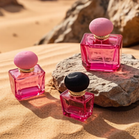 Flacons de parfum carrés en verre rose personnalisés 30ml 50ml 100ml avec pompe pulvérisatrice et capuchon pagode – Emballage cosmétique