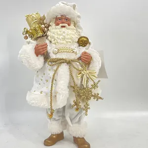 15 pouces Poly Père Noël Figurine Ornement de Noël Poly jouet Décorations de Noël Père Noël