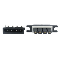 Conectores Eléctricos Automotrices JDS-04g de 4 Pines, Contacto de Alimentación de 125A, Longitud Personalizada, Carcasa de PC para PCB, Corriente Nominal de 45A
