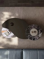 Offre limitée de temps Table basse moderne minimaliste en pierre miroir