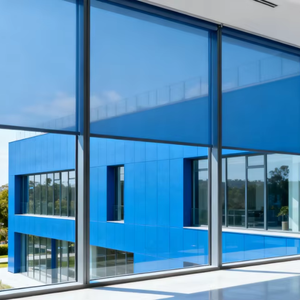 편도 비전 블루 건축 창 필름 0.09mm - 90% 열 차단 83% 광 투과 99% 자외선 저항 필름 - Product Image 5