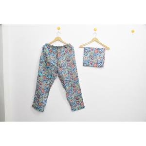 Conjunto de Pijama Étnico con Estampado Digital para Mujer, 100% Algodón Ecológico, Ropa de Dormir Tejida de Tres Piezas para Primavera/Invierno - Product Image 2